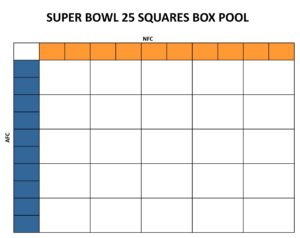 Printable 25 Square Football Pool Grid - Printable JD