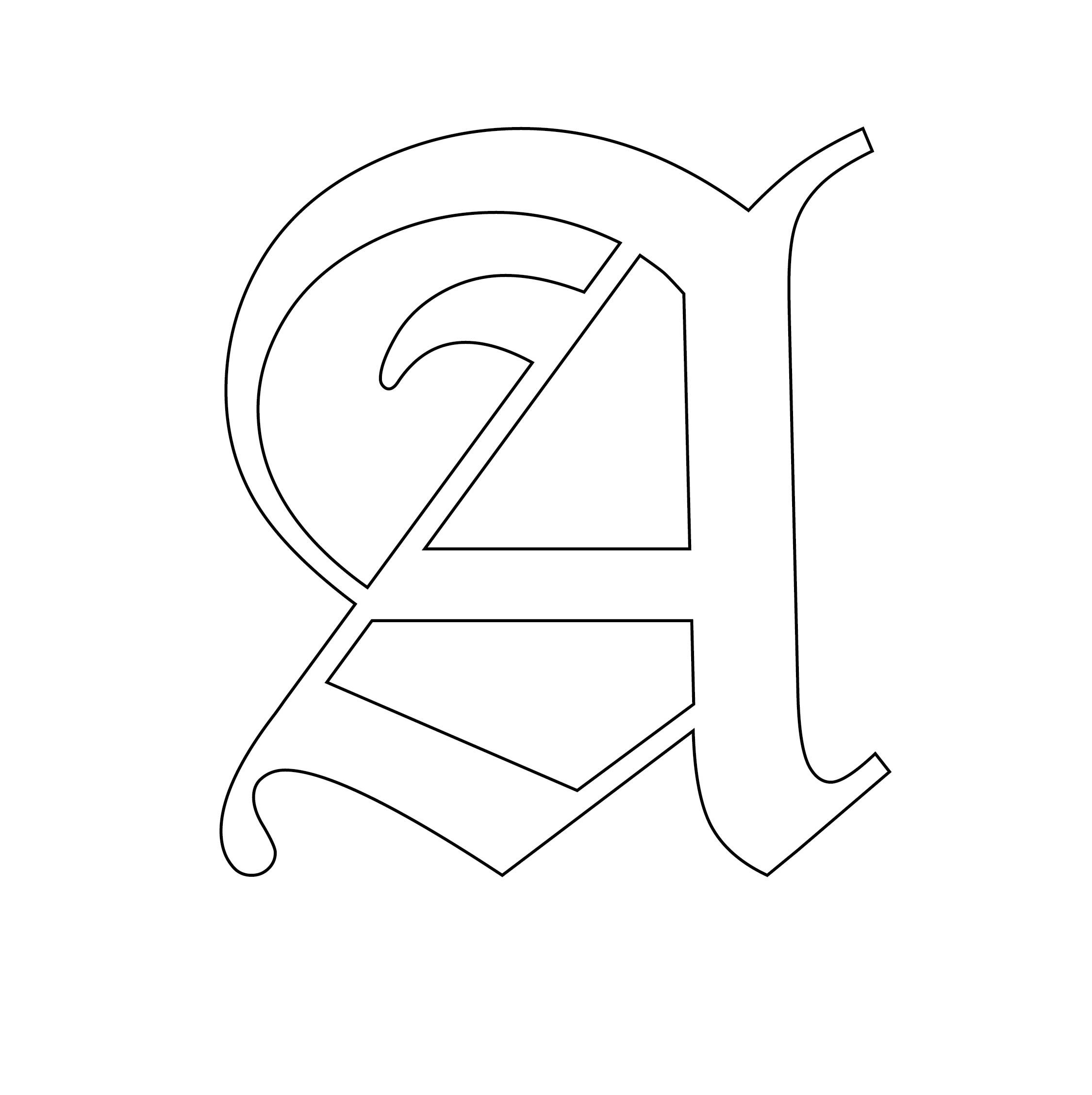 Printable 4 Inch Alphabet Stencils_23074