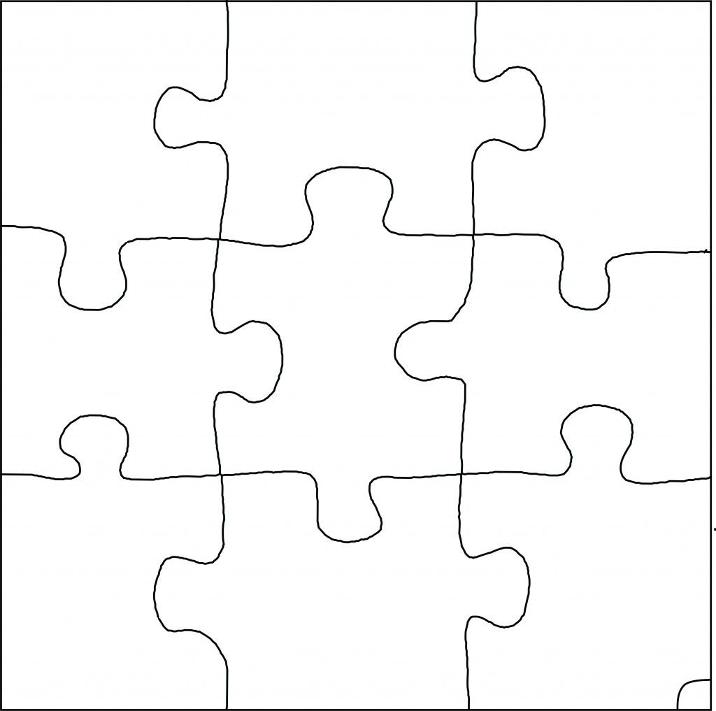 Printable 9 Piece Jigsaw Puzzle Template_26845