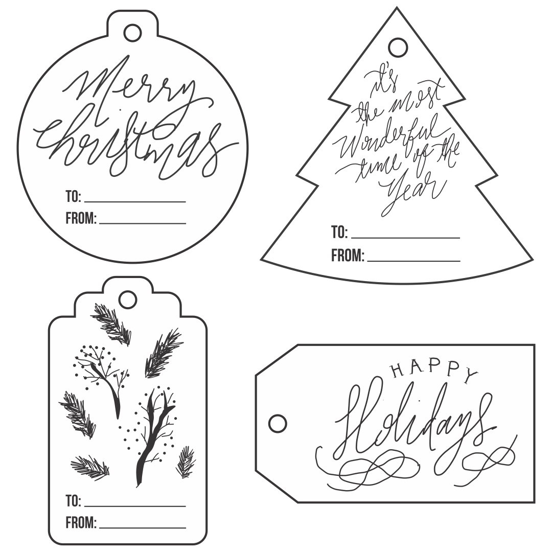 Printable Black And White Christmas Tags_23944