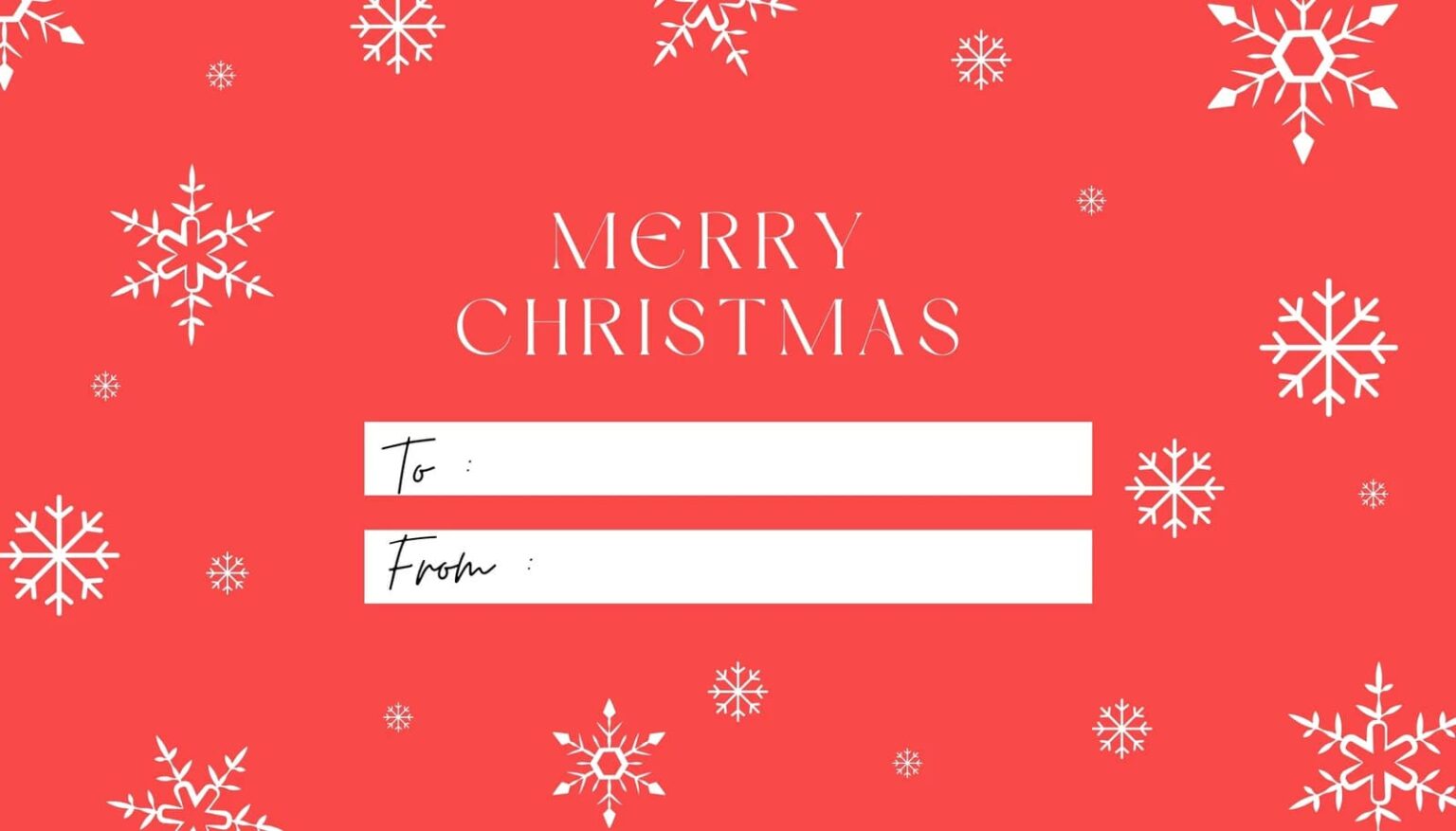 Printable Blank Christmas Gift Tag Sticker - Printable JD