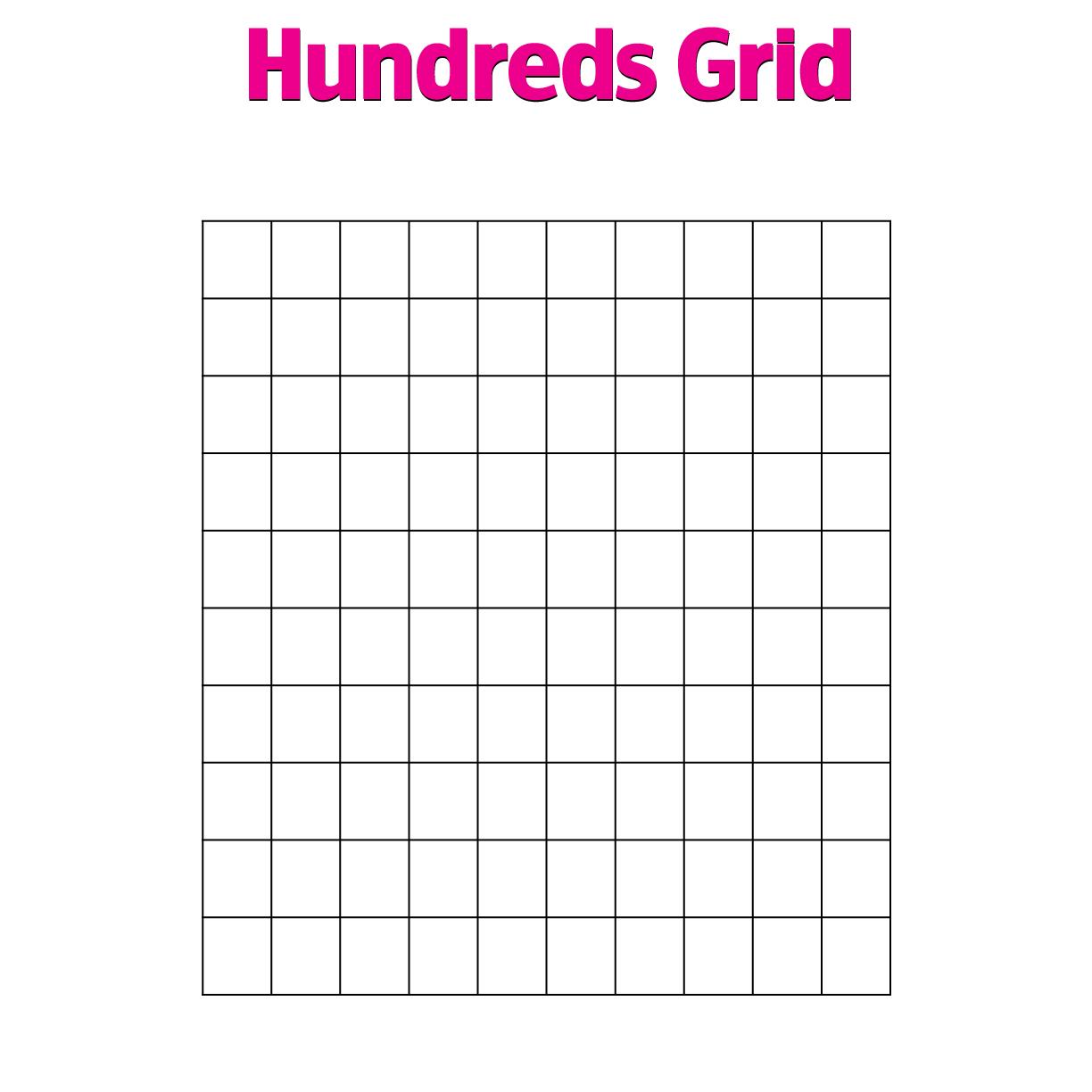 Printable Blank Hundredths Grids Printable JD