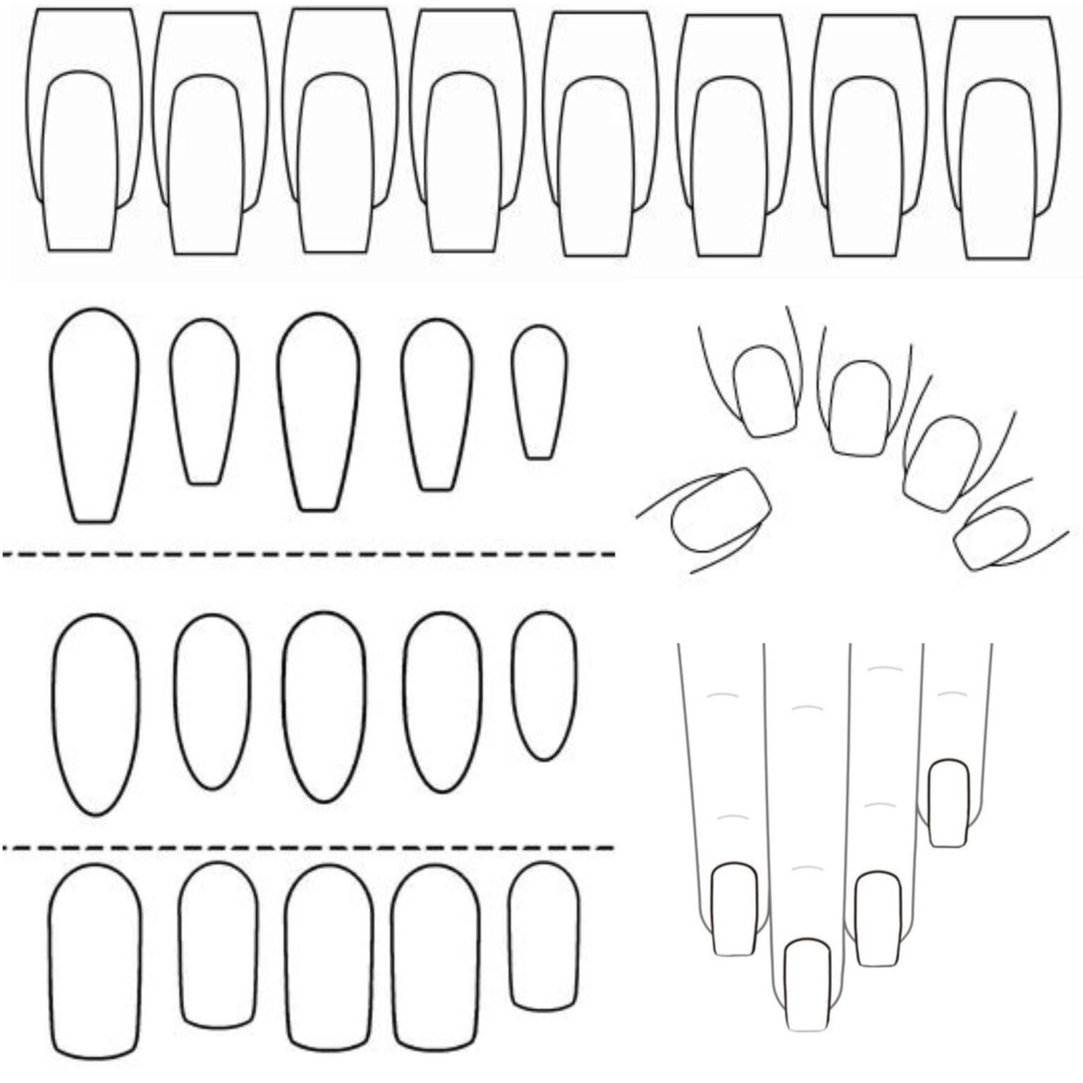 Printable Blank Nail Template - Printable JD