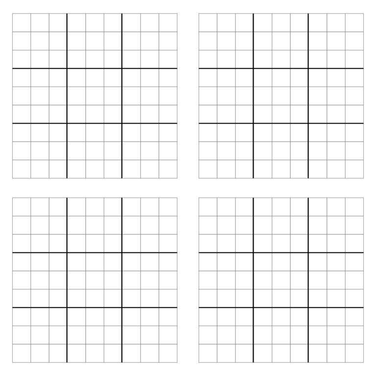 Printable Blank Sudoku Grid 2 Per Page - Printable JD