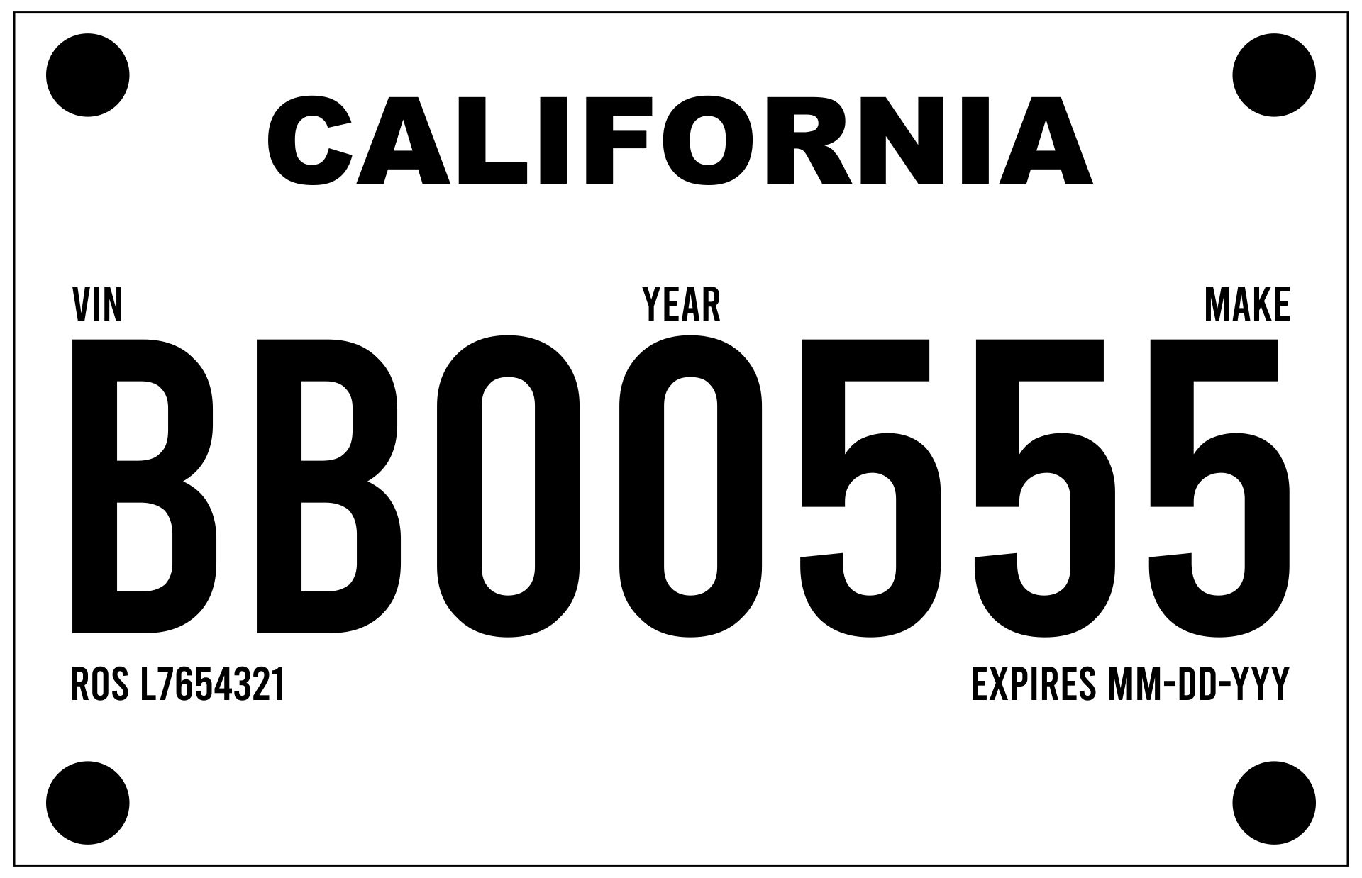 california-license-plate-template