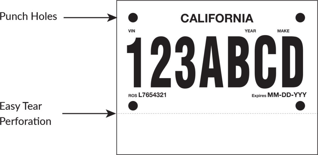 Printable California License Plate Template Printable JD