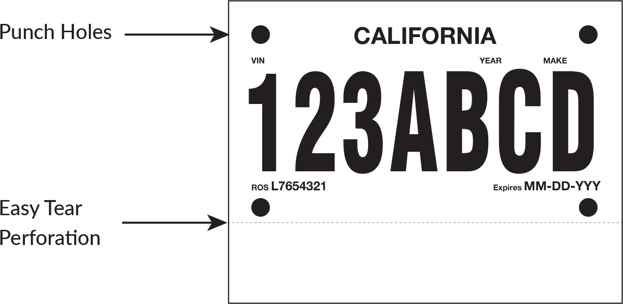 Printable California License Plate Template_63301