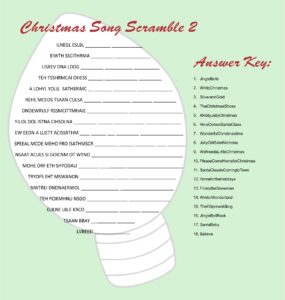 Printable Christmas Song Scramble_84150