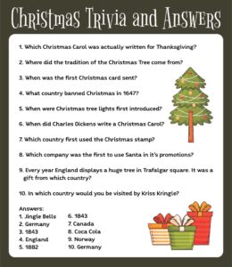 Free Printable Christmas Trivia Games - Printable JD