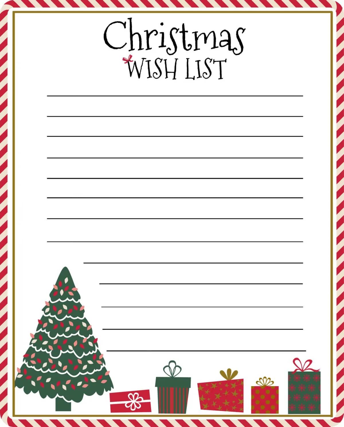 Printable Christmas Wish List Templates_52199