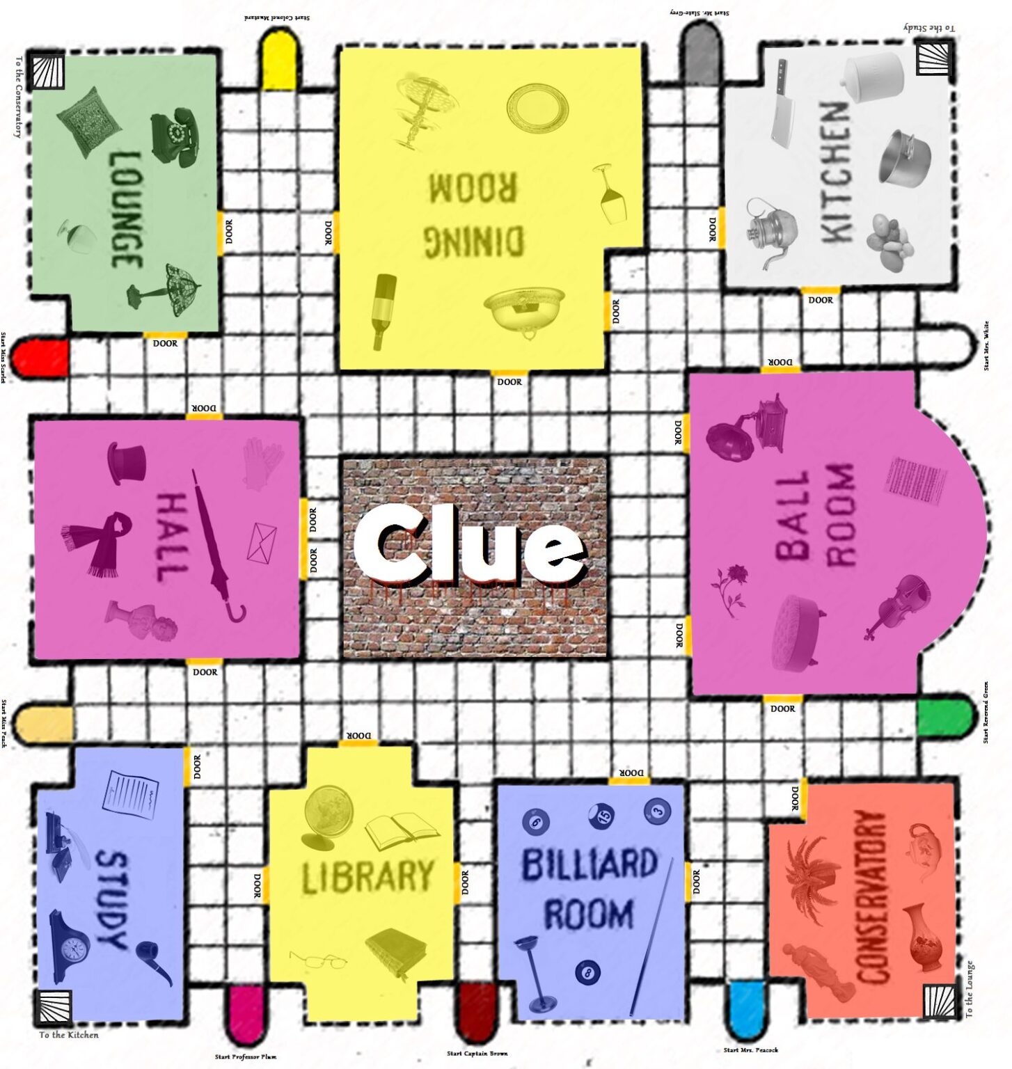 Printable Clue Board Game Printable JD