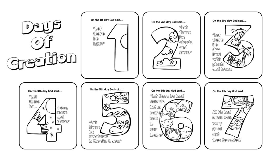 Printable Creation Activity Pages - Printable JD