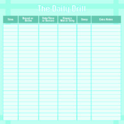 Printable Diaper Changing Log - Printable JD