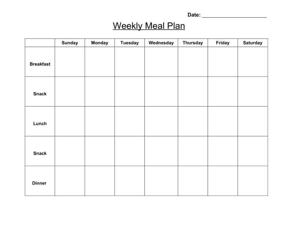 Printable Diet Plans - Printable JD