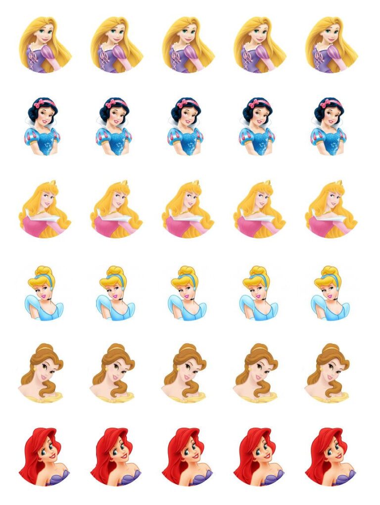 Printable Disney Princess Cupcake Toppers - Printable JD