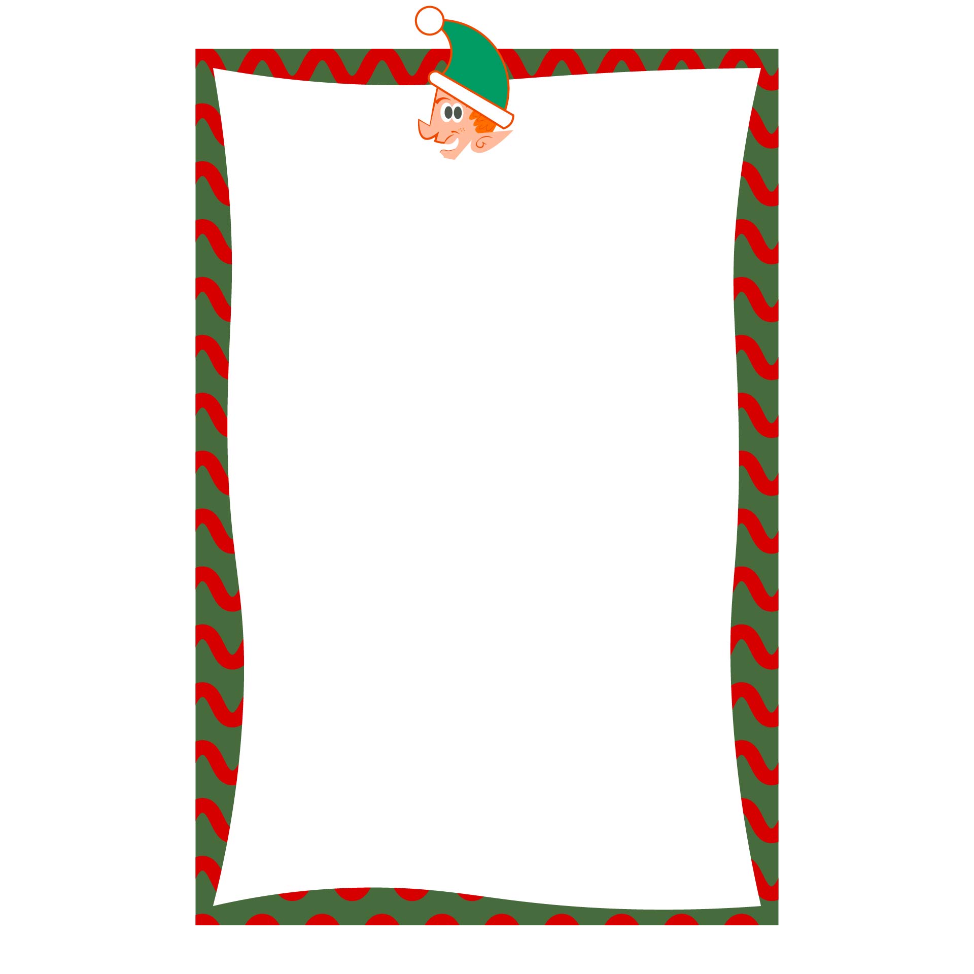 Printable Elf On The Shelf Christmas Paper Borders_23698