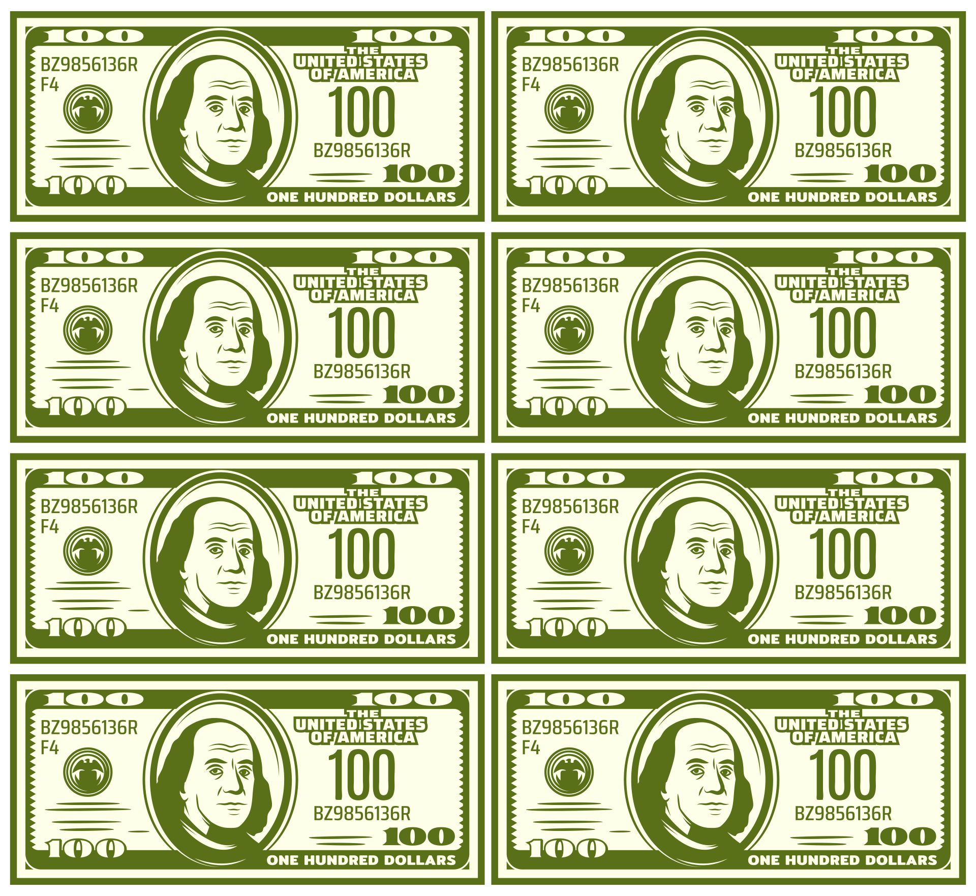 Printable Fake Money Sheets_88200