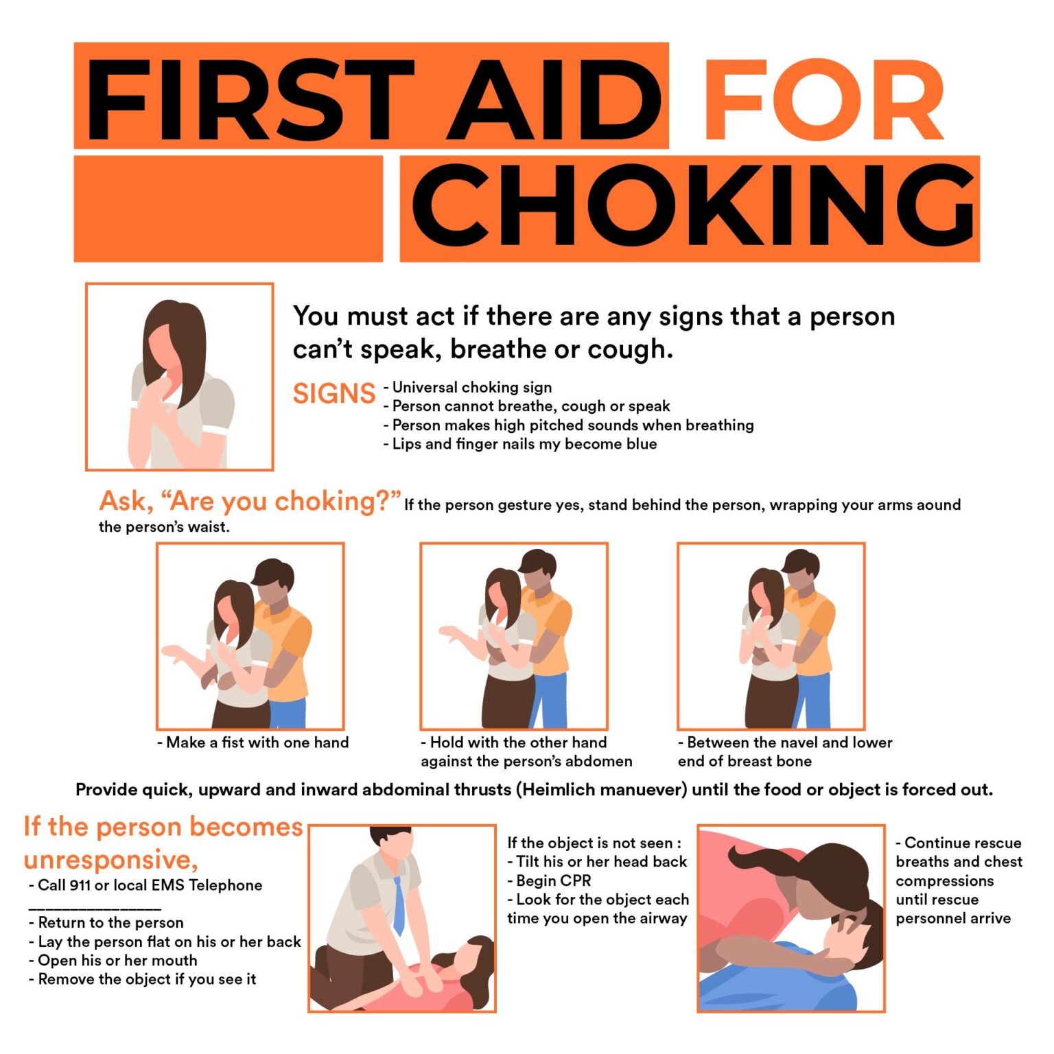 Printable First Aid Choking Poster - Printable JD