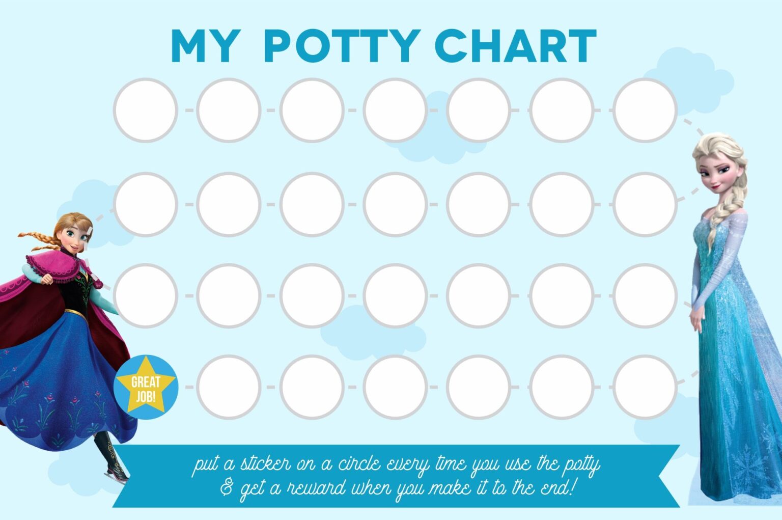 Printable Frozen Potty Charts - Printable JD