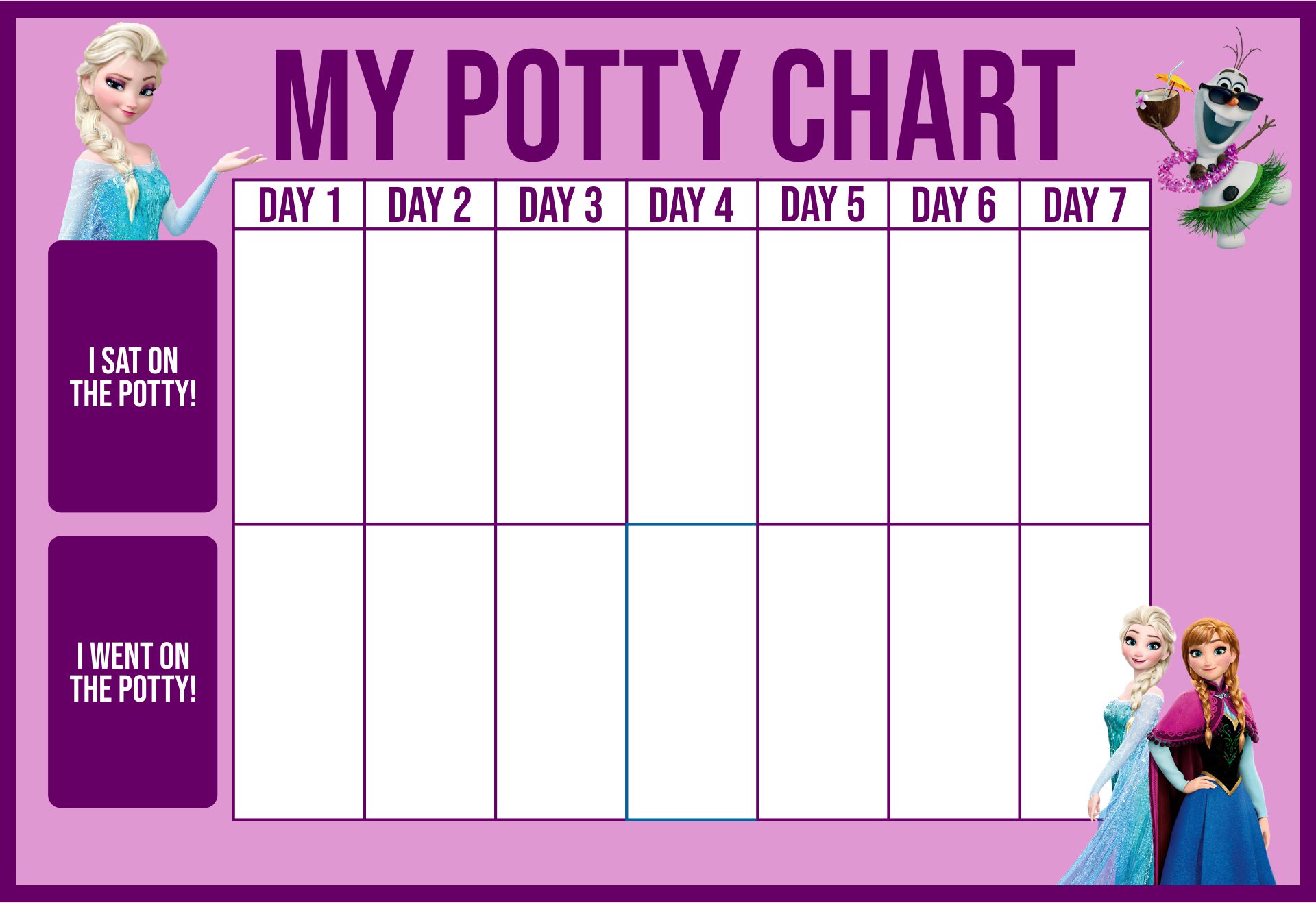 Printable Frozen Potty Charts_29888