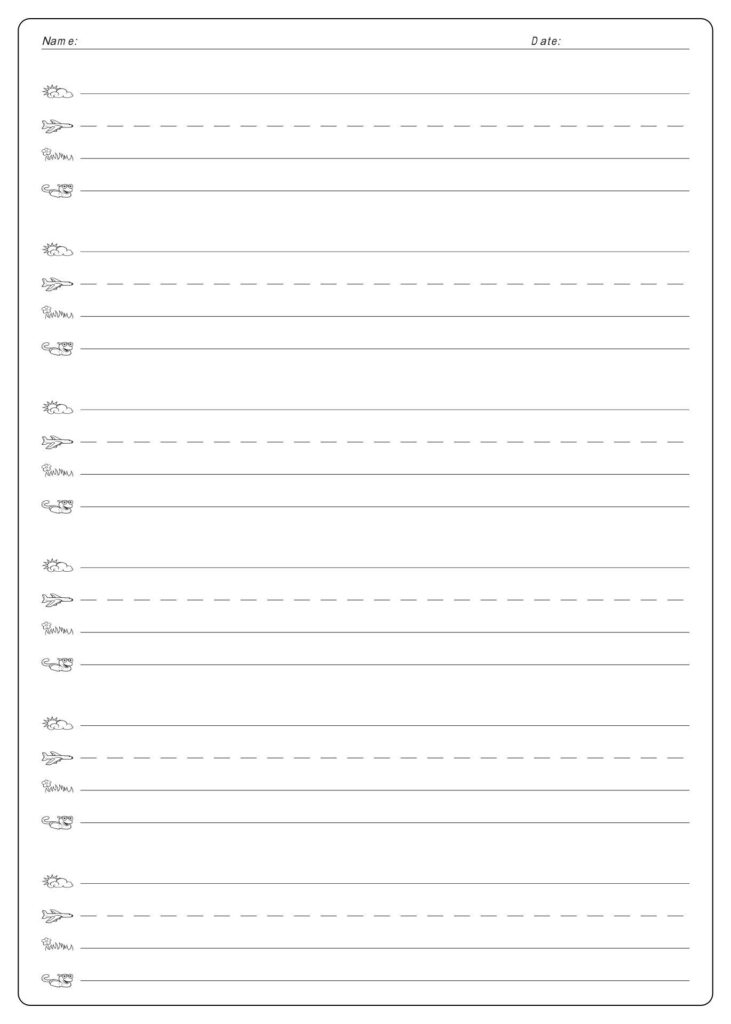 Printable Fundations Lined Paper - Printable JD