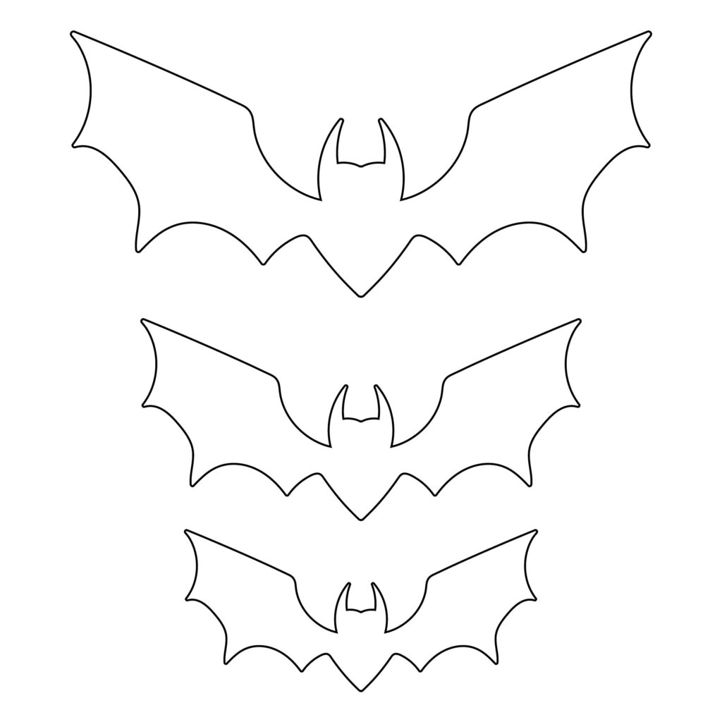 Printable Halloween Bat Stencil Cutouts - Printable Jd