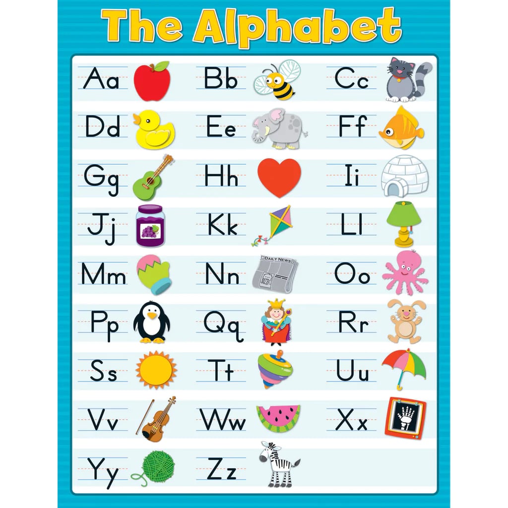 Printable Kindergarten Alphabet Chart_93201