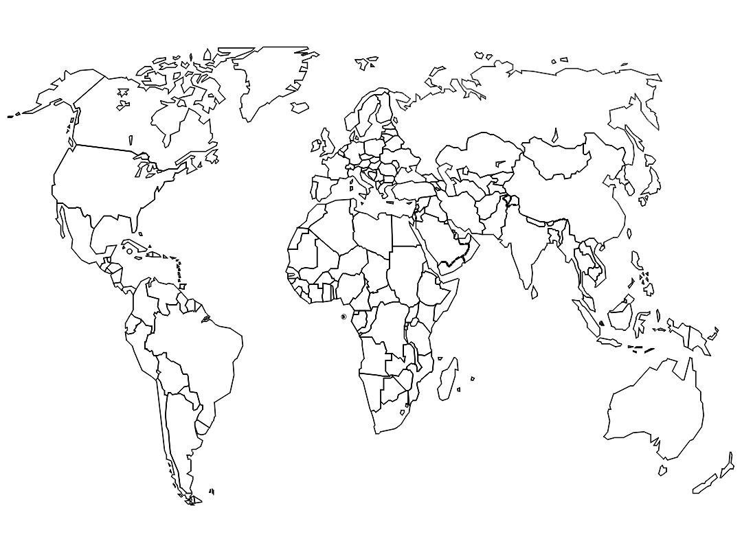 Printable Large Blank World Maps - Printable JD