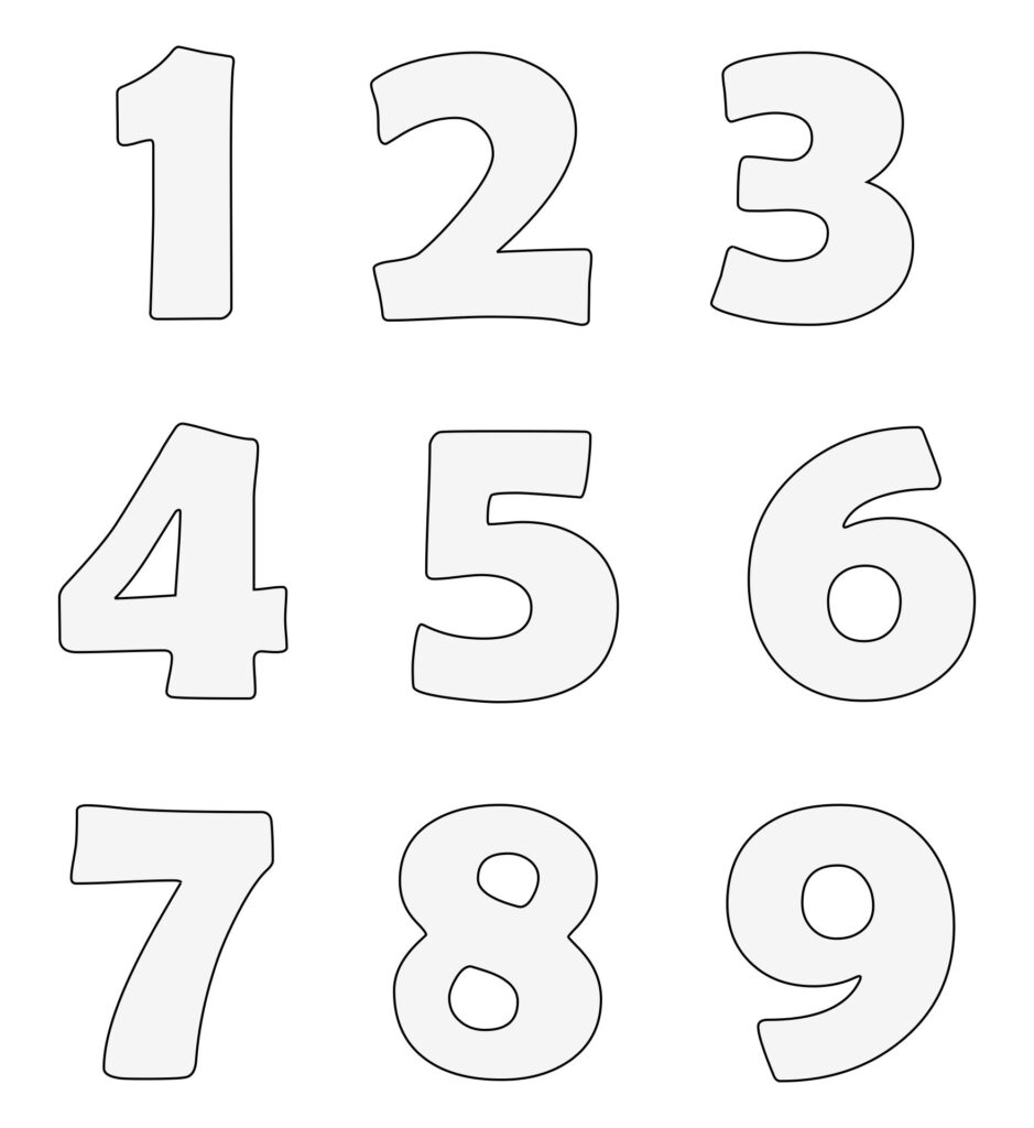 Printable Large Numbers 0 9 - Printable JD