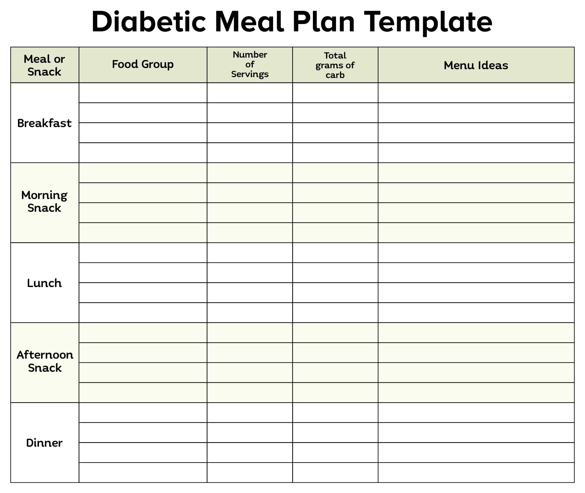 Printable Meal Planner Calorie Charts_81476