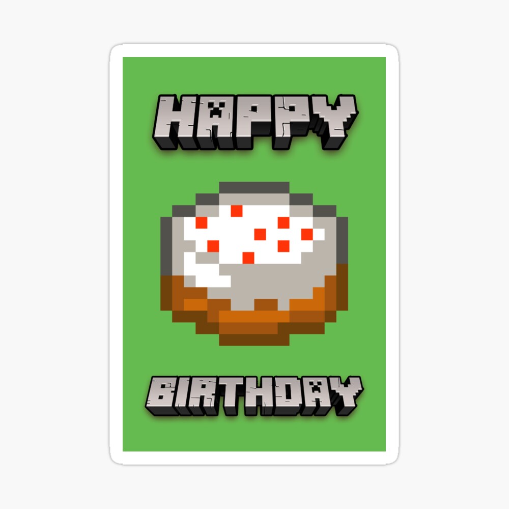 Printable Minecraft Happy Birthday Card_22856