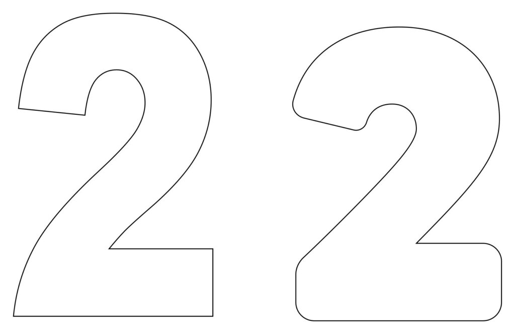 Printable Number 2 - Printable JD