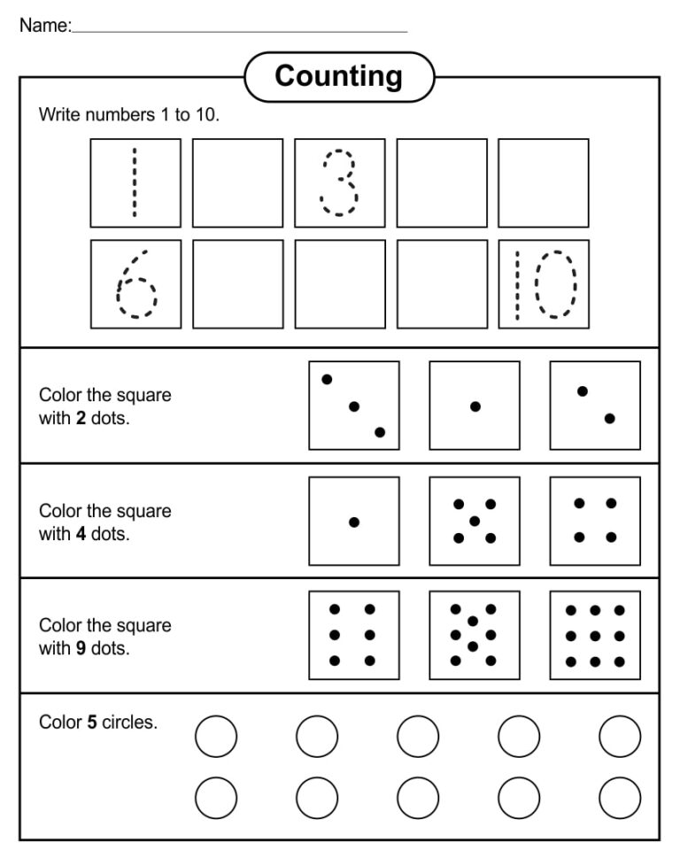 Printable Numbers 1 10 Worksheet - Printable JD