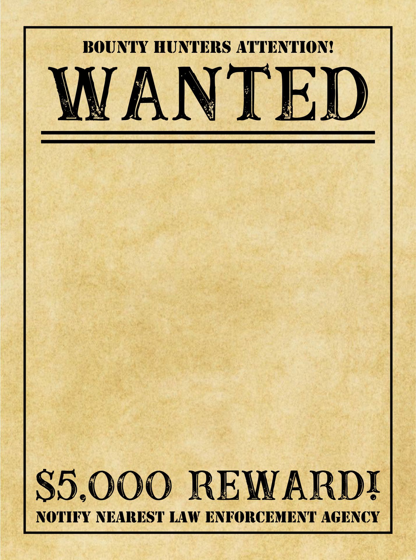 Printable Old West Wanted Posters Template_52204