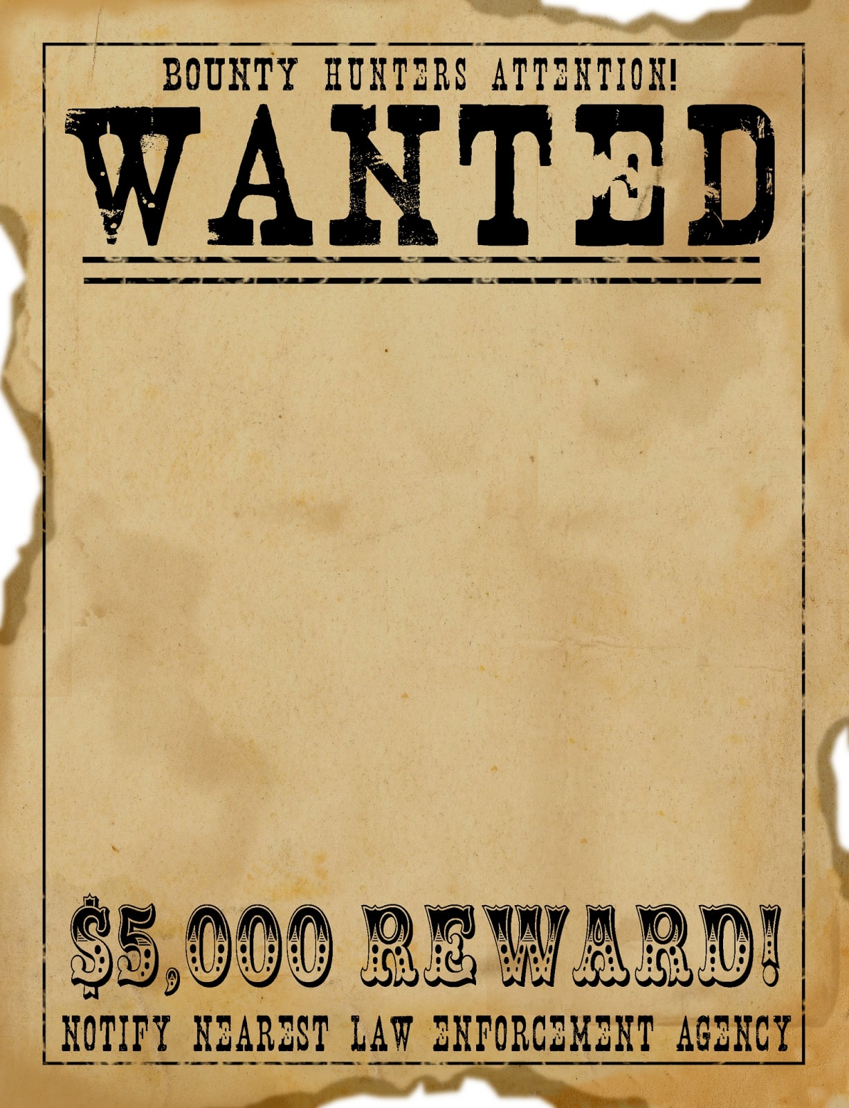 Printable Old West Wanted Posters_21955