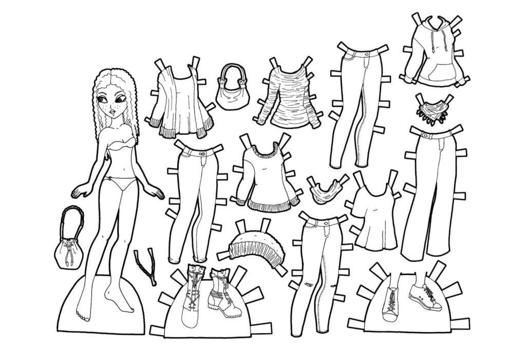 Printable Paper Dolls To Color - Printable JD