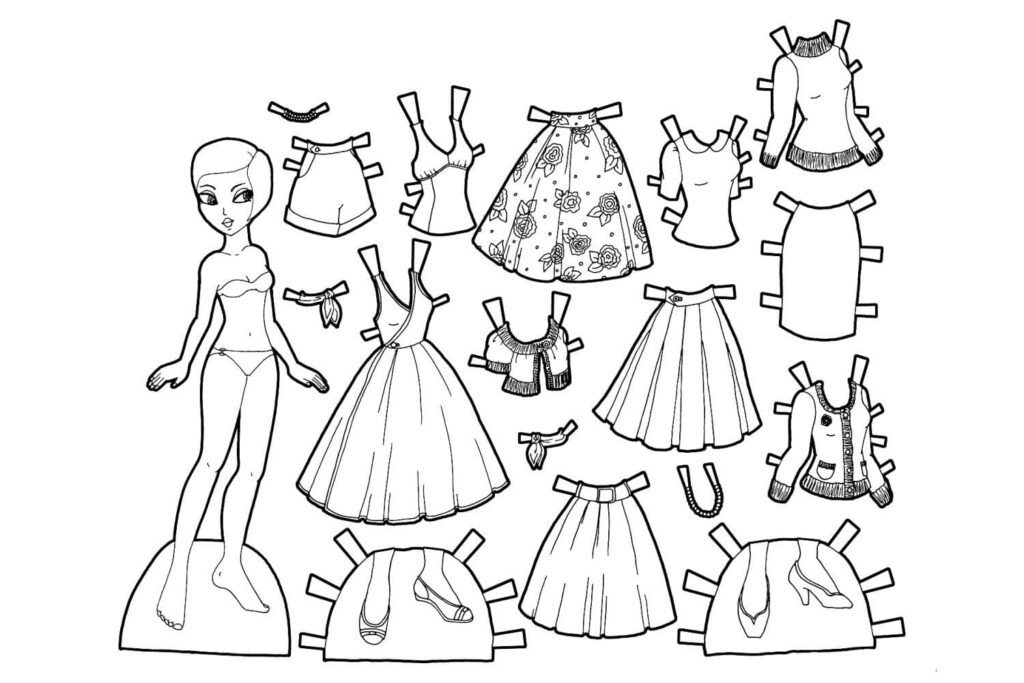 Printable Paper Dolls To Color - Printable JD