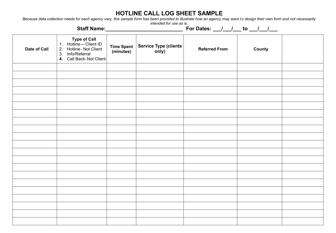 Printable Phone Log Form_25888