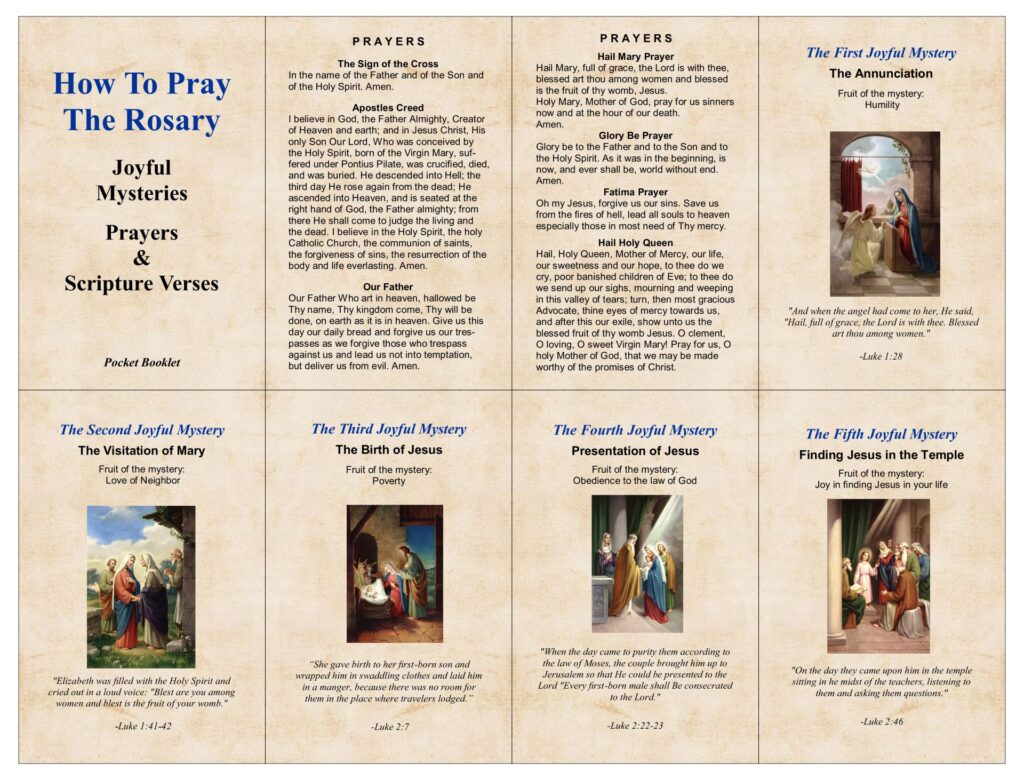 Printable Rosary Pamphlet Fold - Printable JD