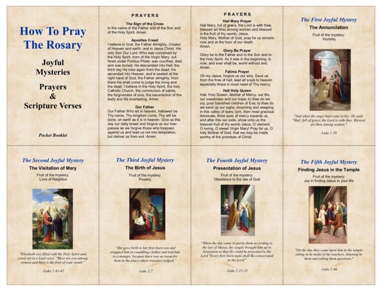 Printable Rosary Pamphlet Fold Printable JD