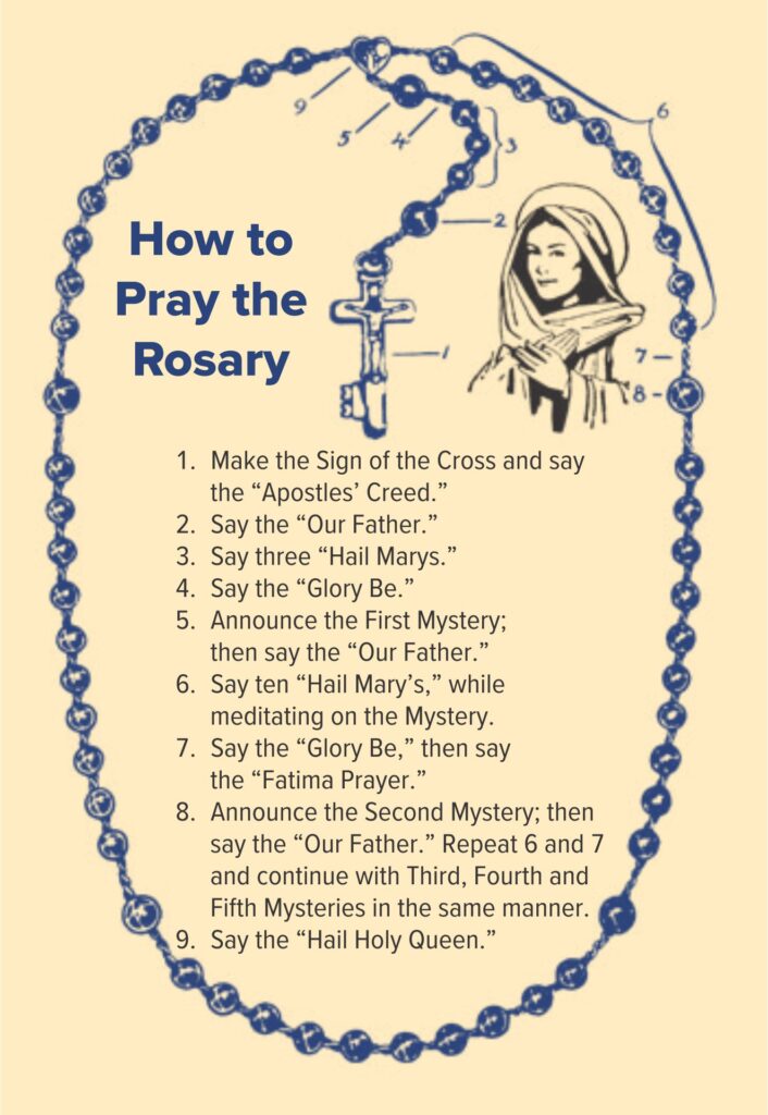 Printable rosary pamphlet fold printable jd