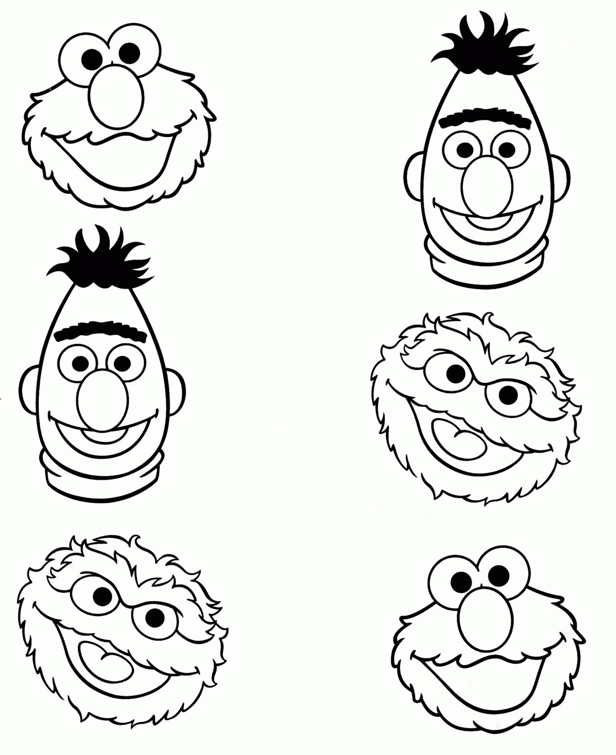 Printable Sesame Street Face Templates Printable JD