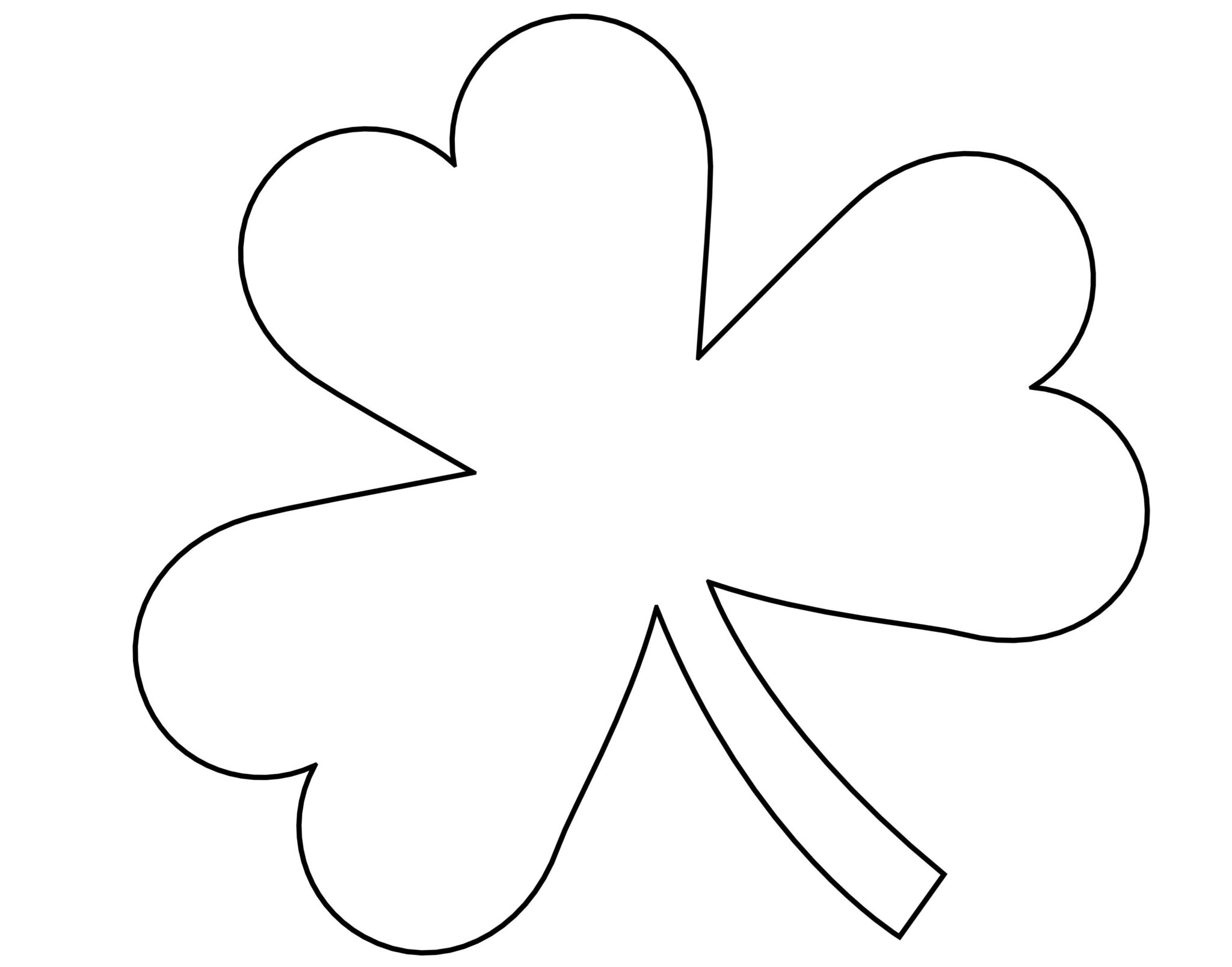 Printable Shamrock Stencil Printable JD