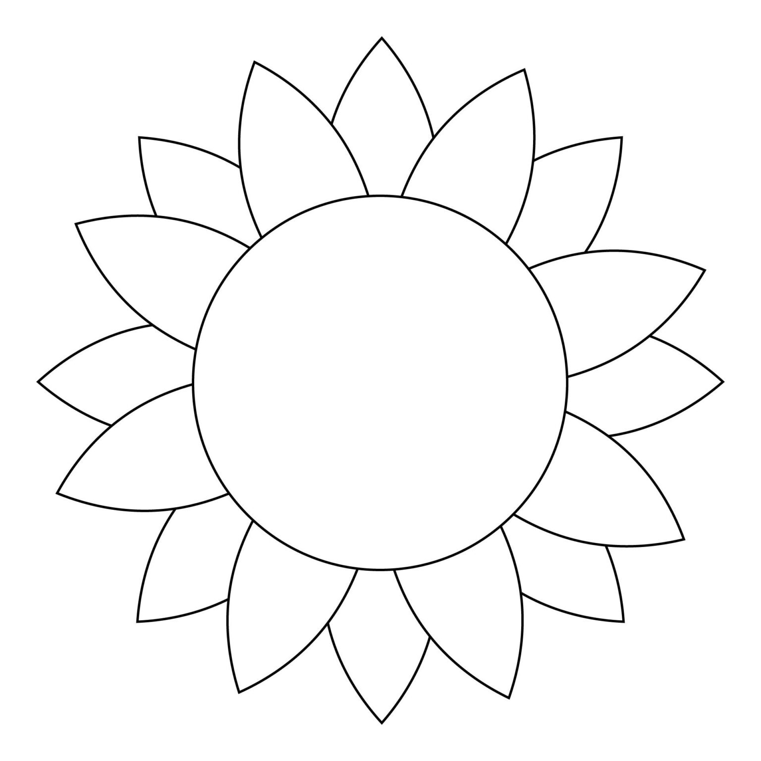 5 Best FREE Printable Sunflower CutOut Template Printable JD