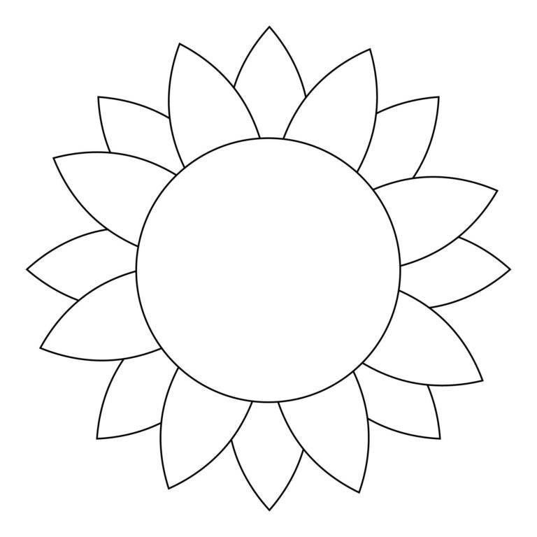 5 Best FREE Printable Sunflower CutOut Template Printable JD