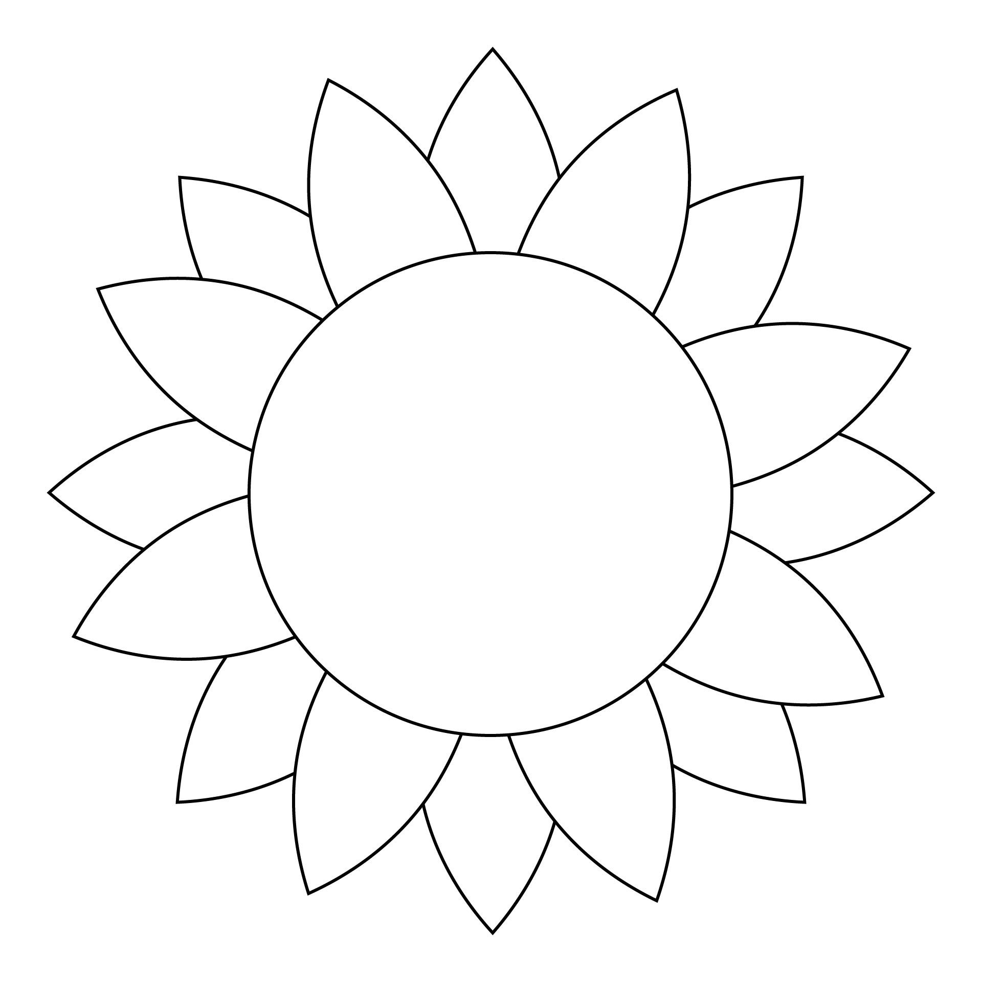 Printable Sunflower Cut Out Template_21844