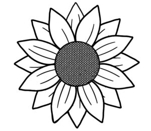 Printable Sunflower Cut Out Template_22844
