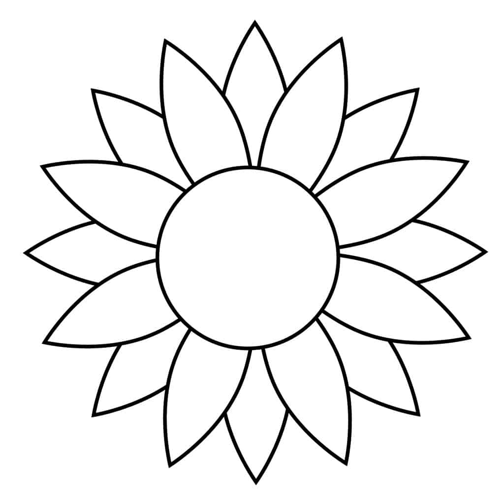 Printable Sunflower Cut Out Template_29334