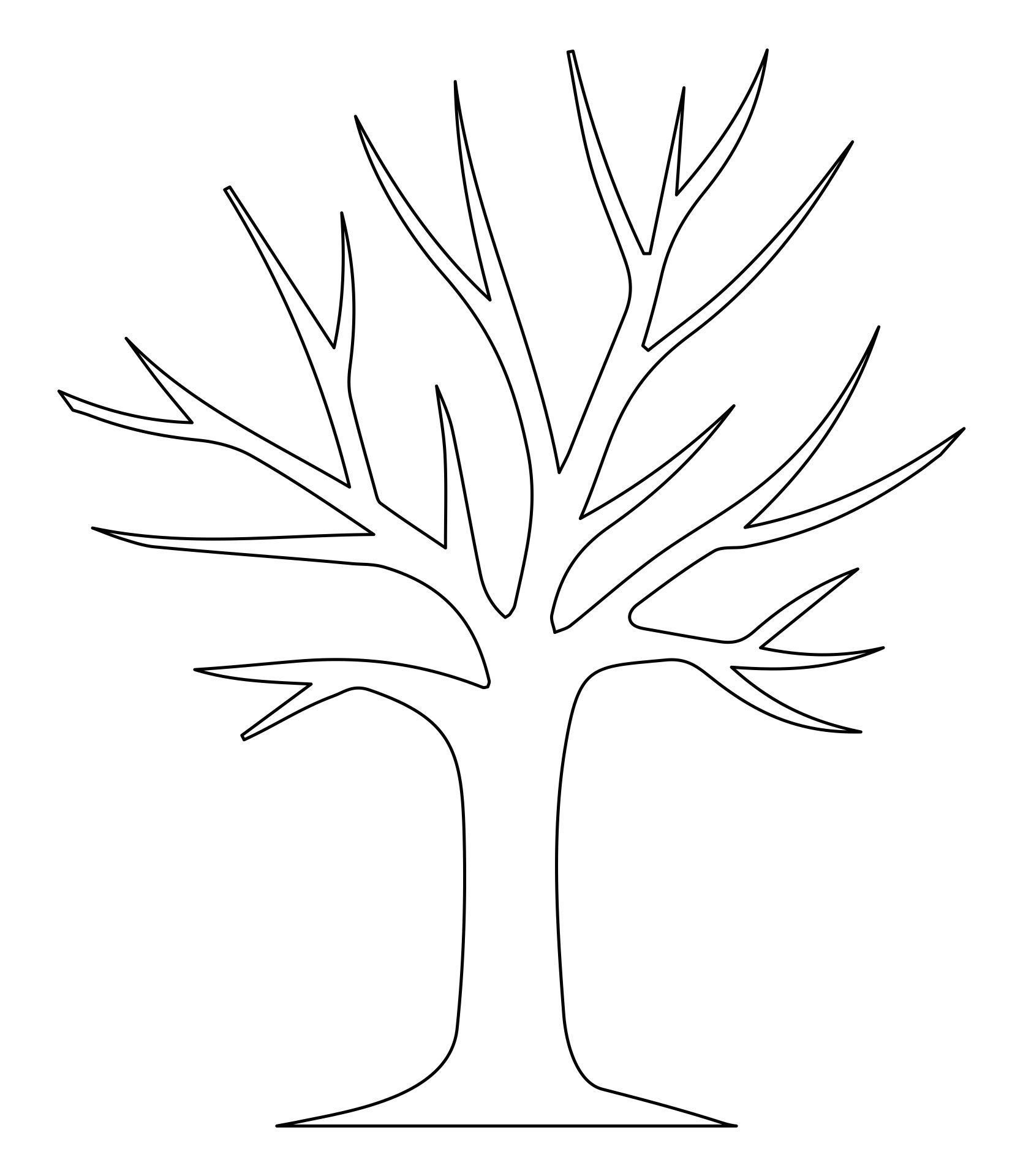 Printable Tree Branches With Pattern_21330