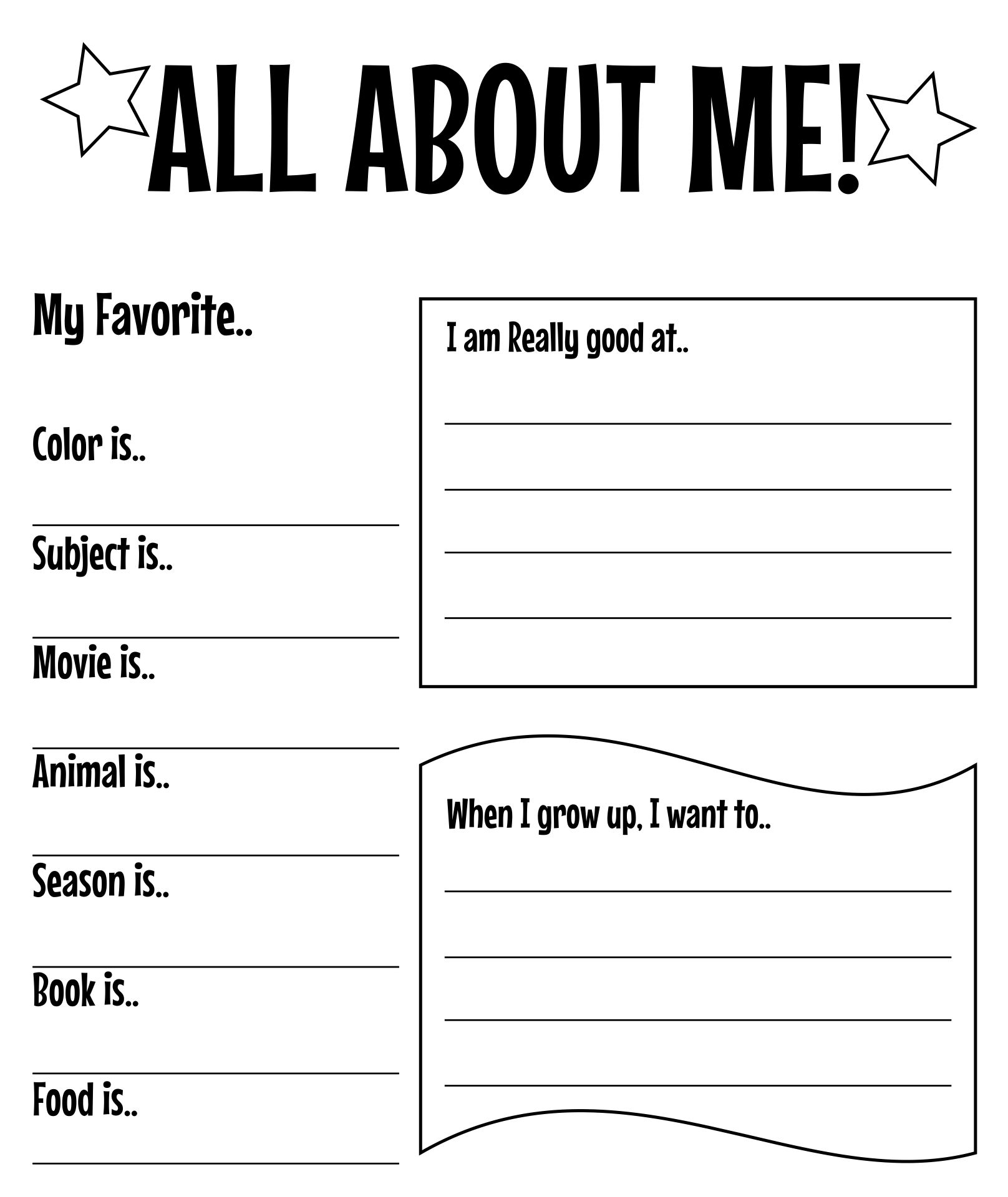 Printable Worksheets About Me Adult_630014